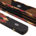 Baize Master 1 Piece DIAMONDS Luxury Round Ends Snooker Pool Cue Case with Studs - Holds 3 Cues