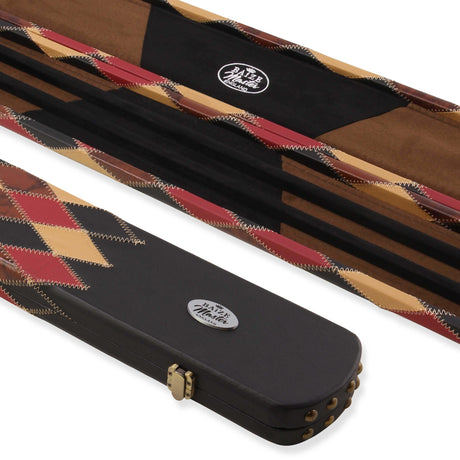 Baize Master 1 Piece DIAMONDS Luxury Round Ends Snooker Pool Cue Case with Studs - Holds 3 Cues