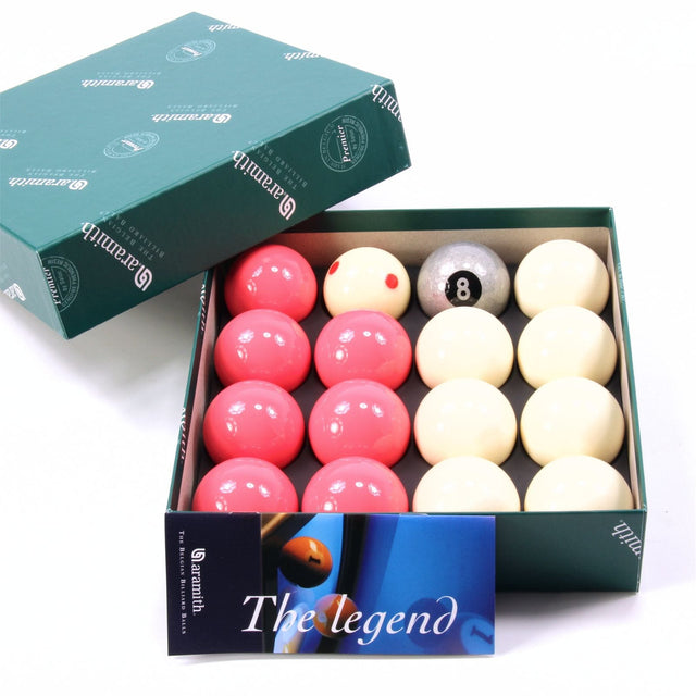 EXCLUSIVE! Aramith SILVER 8 Edition PINK & WHITE Pool Balls - PRO CUP Cue Ball