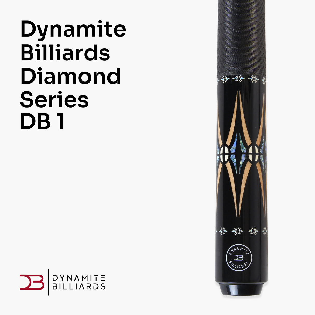 Dynamite Billiards DB1 Nitro Carbon Fiber American Pool Cue – 11.9mm HOW Black Tip – Designed by Darren Appleton