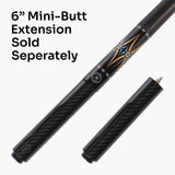 Dynamite Billiards DB1 Nitro Carbon Fiber American Pool Cue – 11.9mm HOW Black Tip – Designed by Darren Appleton
