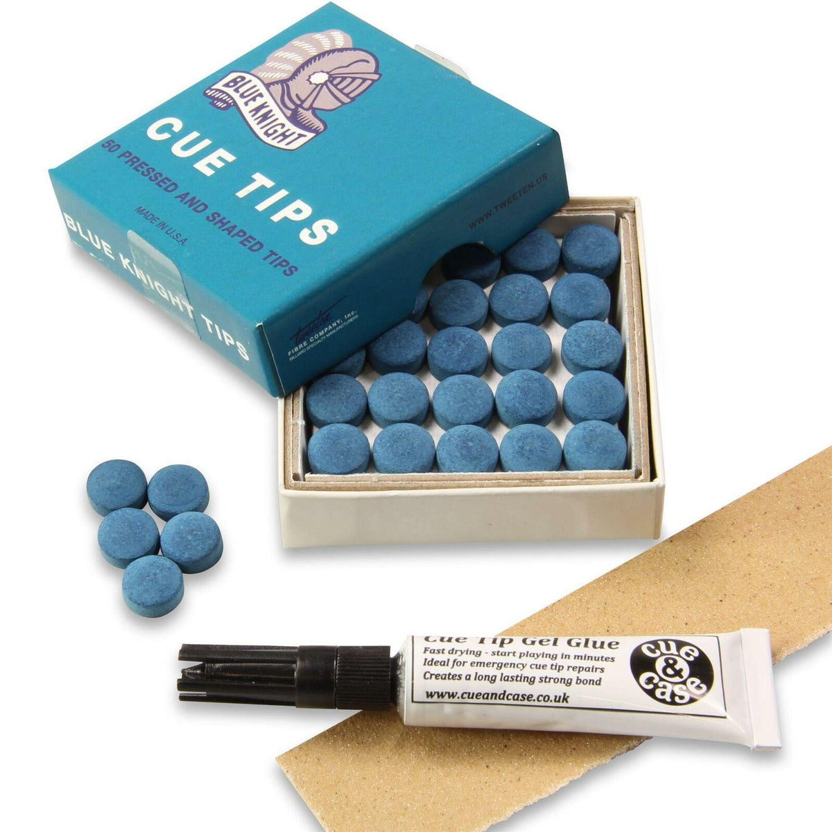 5 x BLUE KNIGHT 9mm Leather Cue Tips - Medium Soft & Responsive – Cue ...