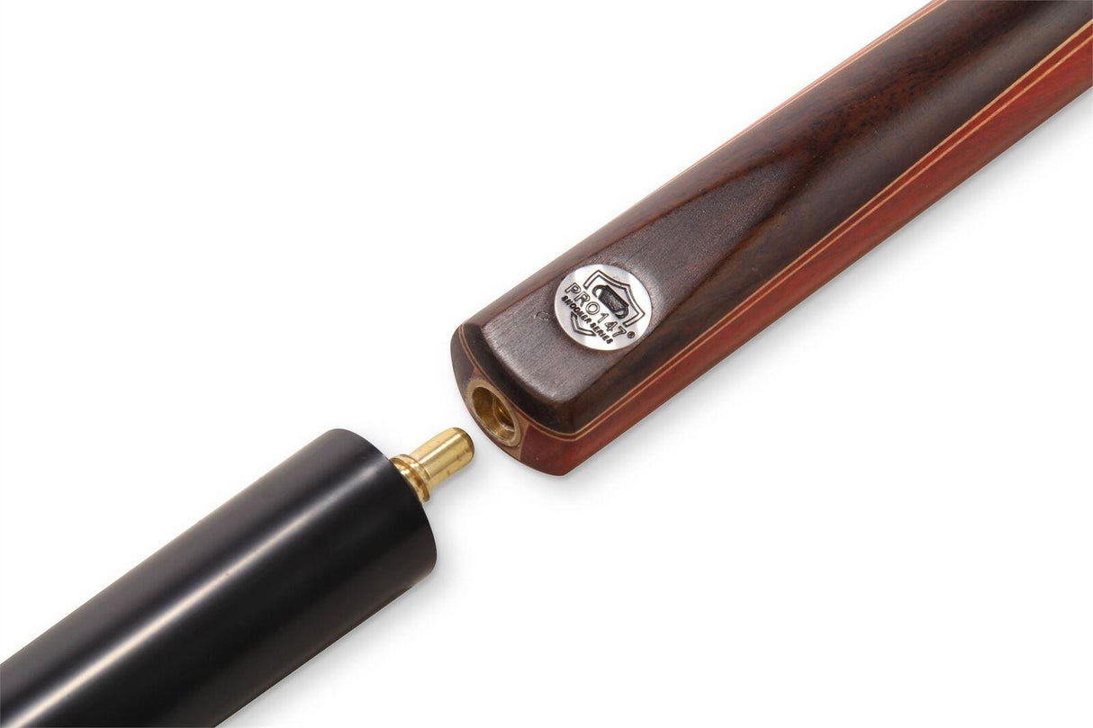 PRO147 2pc RED DEVIL Multi Splice Snooker Pool Cue Set with 3 Slot Hard Case