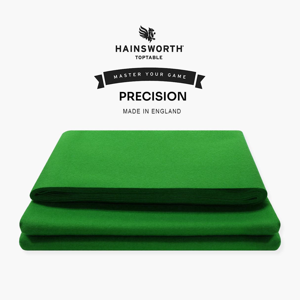 Hainsworth PRECISION Ultimate Tournament Pool Cloth - 7ft Bed & Cushions Set Green