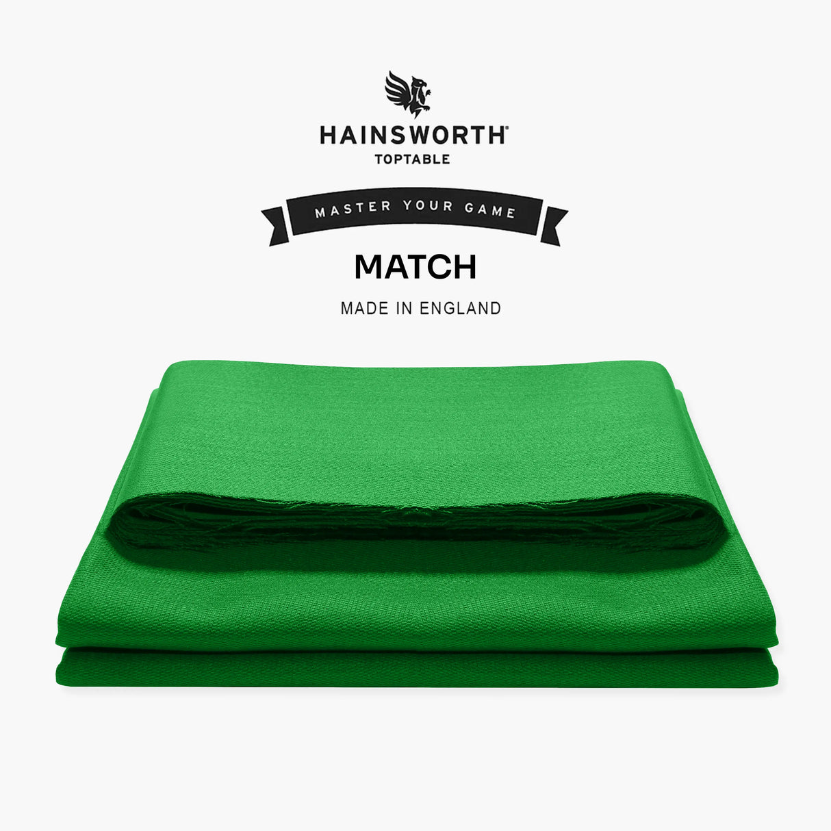Hainsworth MATCH Tournament Pool Cloth Bed & Cushion Set for 7ft UK Pool Table - Olive Green Hainsworth