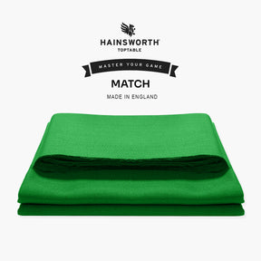 Hainsworth MATCH Tournament Pool Cloth Bed & Cushion Set for 7ft UK Pool Table - Olive Green Hainsworth