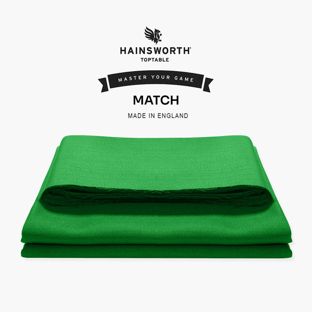Hainsworth MATCH Tournament Pool Cloth Bed & Cushion Set for 7ft UK Pool Table - Olive Green Hainsworth