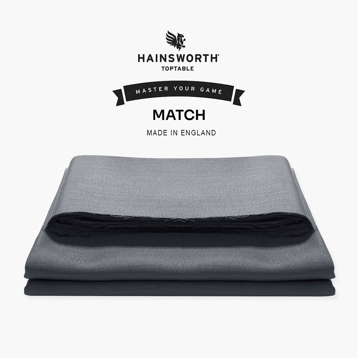 Hainsworth SILVER MATCH Tournament Pool Table Cloth for 7 Foot UK Pool Table - Bed and Cushion Set