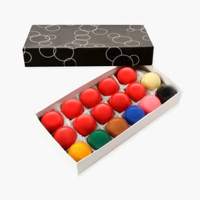 Kids Small ECONOMY SNOOKER 17 Ball Set - 1 5/8Inch (41mm) Cue & Case