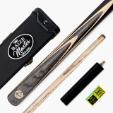 Baize Master Gold Series MAPLE EMPEROR 8-BALL POOL CUE SET with 57 Inch Hand Spliced 3/4 Joint Cue 8.5mm Tip, Deluxe Black Interior Hard Case and 2 x Chalk