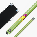 Jonny 8 Ball Inferno 2 Piece Graphite Fiberglass Cue and Case Set 9.5mm Green Layered Tip