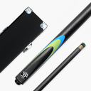 Jonny 8 Ball Inferno 2 Piece Graphite Fiberglass Cue and Case Set 9.5mm Green Layered Tip