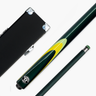 Jonny 8 Ball Inferno 2 Piece Graphite Fiberglass Cue and Case Set 9.5mm Green Layered Tip