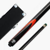 Jonny 8 Ball Inferno 2 Piece Graphite Fiberglass Cue and Case Set 9.5mm Green Layered Tip