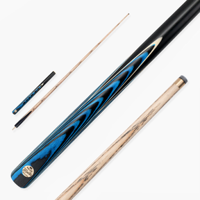 Baize Master Azure Centurion 58 Inch 3/4 Joint Hand Spliced Snooker and Pool Cue with 9.5mm Pro Impact Hybrid Tip Baize Master