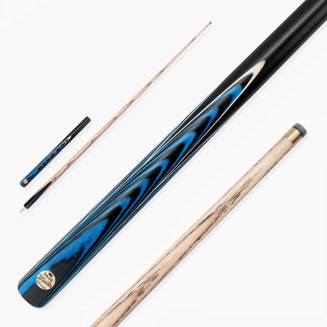 Baize Master Azure Centurion 58 Inch 3/4 Joint Hand Spliced Snooker and Pool Cue with 9.5mm Pro Impact Hybrid Tip Baize Master