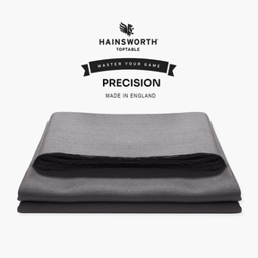 Hainsworth 7ft SILVER PRECISION Ultimate Tournament Pool Cloth - Bed and Cushion Set for 7ft or 6ft UK Pool Table – the world’s fastest napped pool cloth! Hainsworth