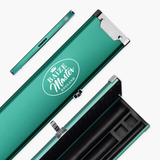Baize Master Prestige 1 Piece Luxury Metal Cue Case - Holds 2 x 1 Piece Cues + Extensions + Accessories