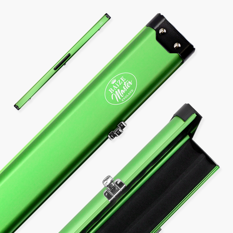 Baize Master Summit One Piece Two Slot Luxury Aluminium Snooker and Pool Cue Case with Chunky Metal Ends – Holds 2 x One Piece Cues