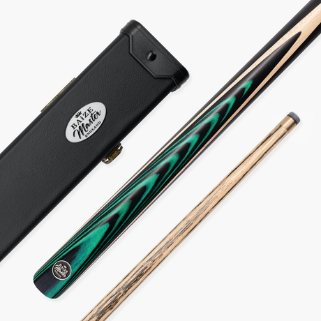 Baize Master BLACKLINE CLASSIC 2 Piece English Pool Cue and Case Set 8.5mm Pro Impact Tip