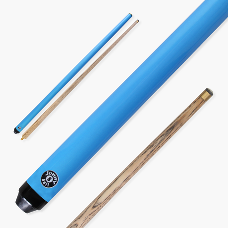 Jonny 8 Ball 42 Inch NEON BLUE JET JUNIOR 2pc ASH Snooker Pool Cue - 10mm Tip