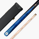 Baize Master Silver Series 48 Inch CONQUEST Junior Kids Short Snooker Pool 2pc Ash Cue Set with MEDIUM BLACK HARD CASE - 9.5mm Baize Master