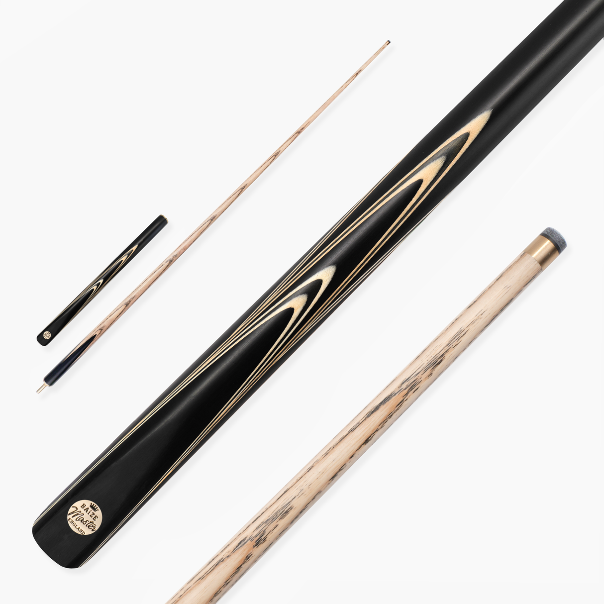 Baize Master Midnight Marksman ¾ Joint English Pool Cue with 8.5mm Baize Master Pro Impact Hybrid Tip