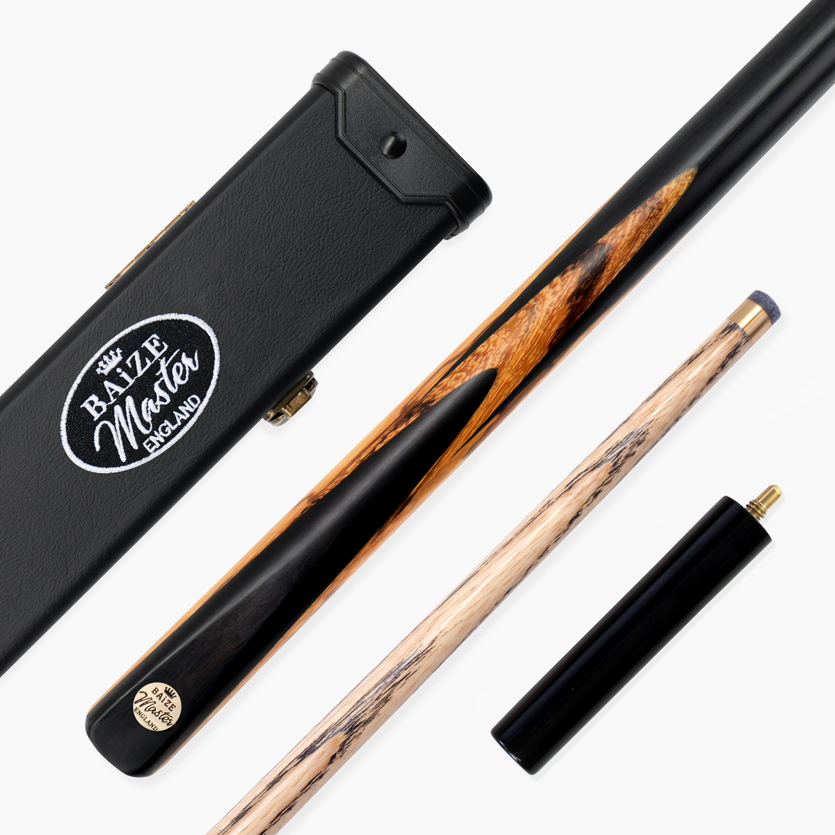 Baize Master Ember Marksman ¾ Joint English Pool Cue and Case Set with ...