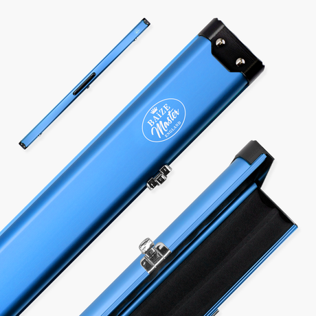 Baize Master Summit One Piece Two Slot Luxury Aluminium Snooker and Pool Cue Case with Chunky Metal Ends – Holds 2 x One Piece Cues