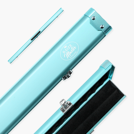 Baize Master Summit One Piece Two Slot Luxury Aluminium Snooker and Pool Cue Case with Chunky Metal Ends – Holds 2 x One Piece Cues