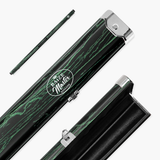 Baize Master Woodgrain 1 Piece 2 Slot Aluminium Snooker and Pool Cue Case - Holds 2 Cues