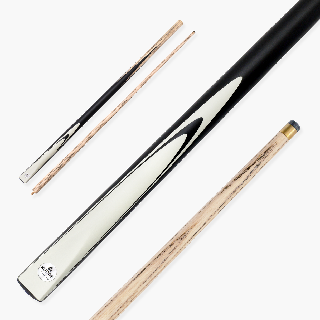 Kudos Classic Range 57 Inch Heavy Weight 2 Piece Traditional Ash Snooker Pool Cue with 9.5mm Tip