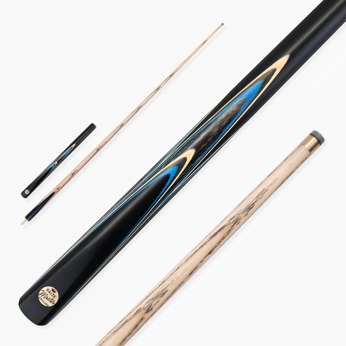 Baize Master Marine Centurion 58 Inch 3/4 Joint Hand Spliced Snooker and Pool Cue with 9.5mm Pro Impact Hybrid Tip Baize Master
