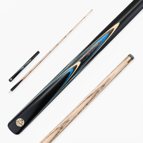 Baize Master Marine Centurion 58 Inch 3/4 Joint Hand Spliced Snooker and Pool Cue with 9.5mm Pro Impact Hybrid Tip Baize Master