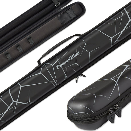 PowerGlide Svartur 2 Piece Tubular Snooker Pool Cue Case - Max Shaft Length 75cm