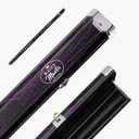 Baize Master Pro Aluminium One Piece Woodgrain Cue Case Metal Ends - Holds 2 Cues
