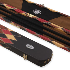 Baize Master 3/4 Joint WIDE 3 Slot BLUE DIAMONDS Luxury Round End Snooker Pool Cue Case with Studs - Holds 2 Cues
