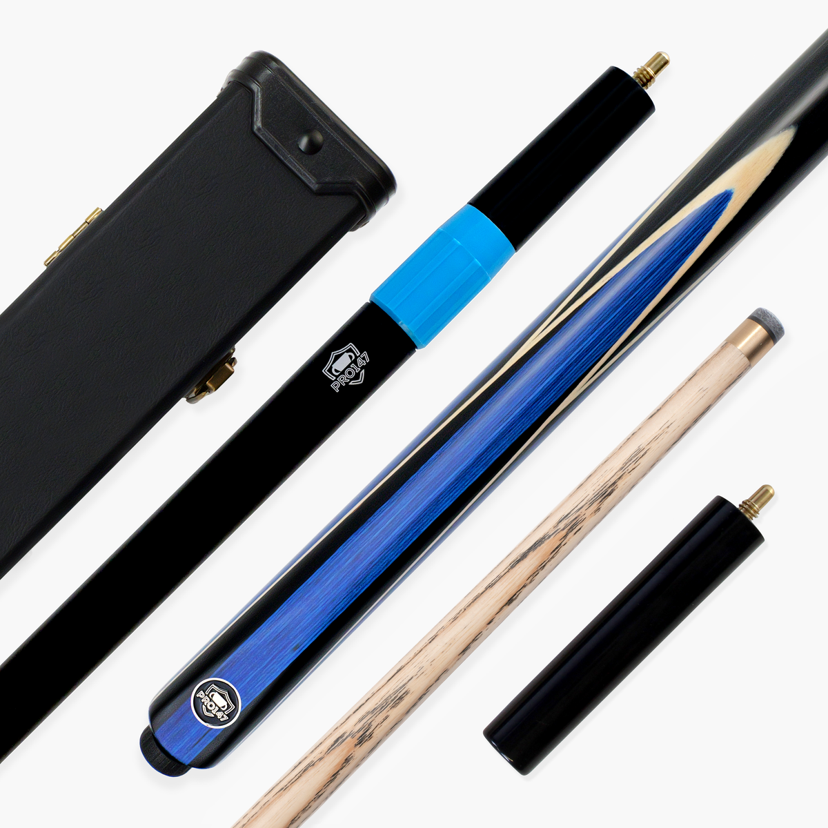 PRO147 Jester 1 Piece Snooker and Pool Cue and Case Set with 9.3mm Pro Tip