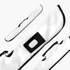 Quality Thick Padded WHITE Vinyl 2pc Soft Cue Case Cue & Case