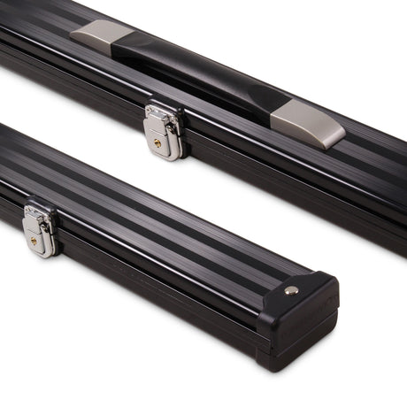 1 Piece Wide Aluminium LOCKABLE LUXURY Snooker Pool Cue Case - Holds 2 Cues