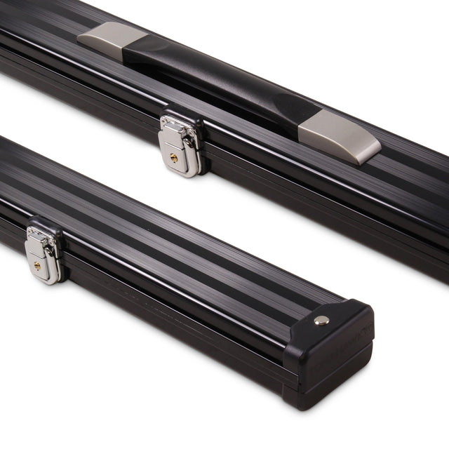 1 Piece Wide Aluminium LOCKABLE LUXURY Snooker Pool Cue Case - Holds 2 Cues