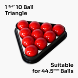 1 3/4" 10 Ball BLACK Plastic Snooker Pool Triangle