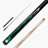 Baize Master Emerald Centurion 58 Inch 3/4 Joint Hand Spliced Snooker and Pool Cue with 9.5mm Pro Impact Hybrid Tip Baize Master
