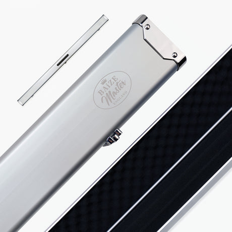 Baize Master SATIN LINE Pro Aluminium 3/4 Luxury Snooker Pool Cue Case – Holds Two ¾ Joint Cues Baize Master