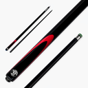 Jonny 8 Ball Inferno 2 Piece Graphite Fiberglass Snooker and Pool Cue 9.5mm Green Layered Tip
