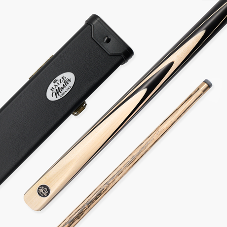 Baize Master BLACKLINE CLASSIC 2 Piece English Pool Cue and Case Set 8.5mm Pro Impact Tip