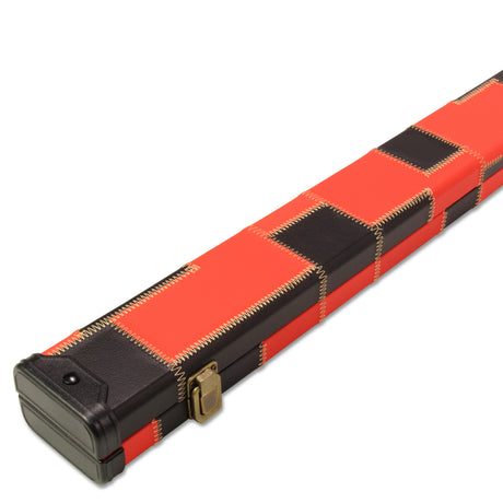 Baize Master 1 Piece PATCH Deluxe Plastic Ends Snooker Pool Cue Case - Holds 2 Cues