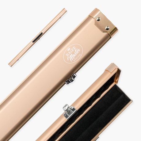 Baize Master Summit ¾ 2 Slot Luxury Aluminium Snooker and Pool Cue Case with Chunky Metal Ends – Holds 1 x ¾ Joint Cue + Extensions