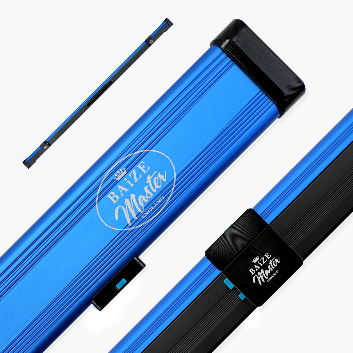 Baize Master Fusion One Piece 2 Slot Luxury Aluminium Snooker and Pool Cue Case with Trigger™ Lock – Holds 2 x One Piece Cues Baize Master