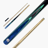 Baize Master Blue Admiral 2 Piece Snooker and Pool Cue with 9.5mm Pro-Impact Tip Baize Master